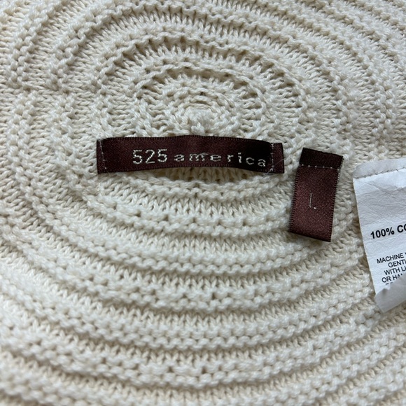 525 America Cotton Ribbed Open Front Cardigan Shawl Collar Bell Sleeves Large - Picture 5 of 6